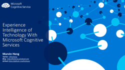 experience intelligence of technology with Microsoft Cognitive Service